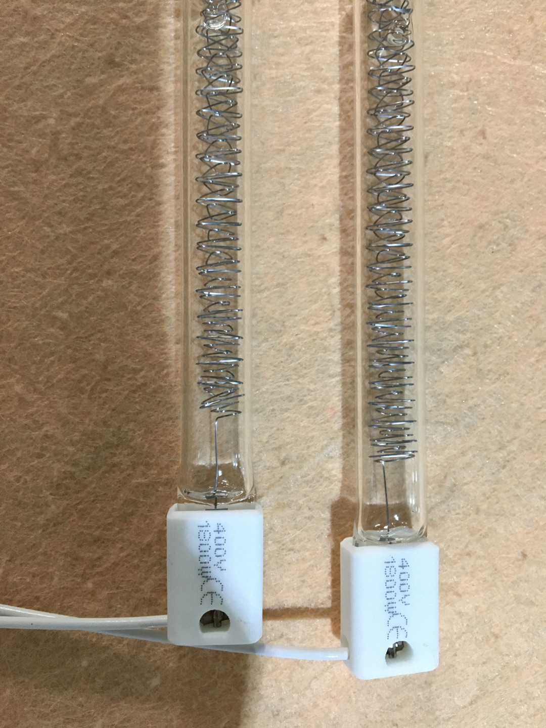 Electric heater parts 470mm 600w halogen bulbs for laboratory dyeing machine