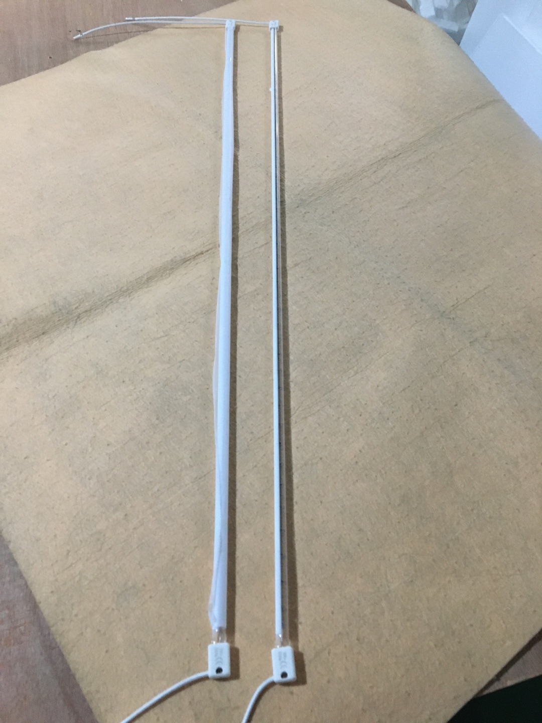 720mm 1500w half white ruby infrared halogen lamp