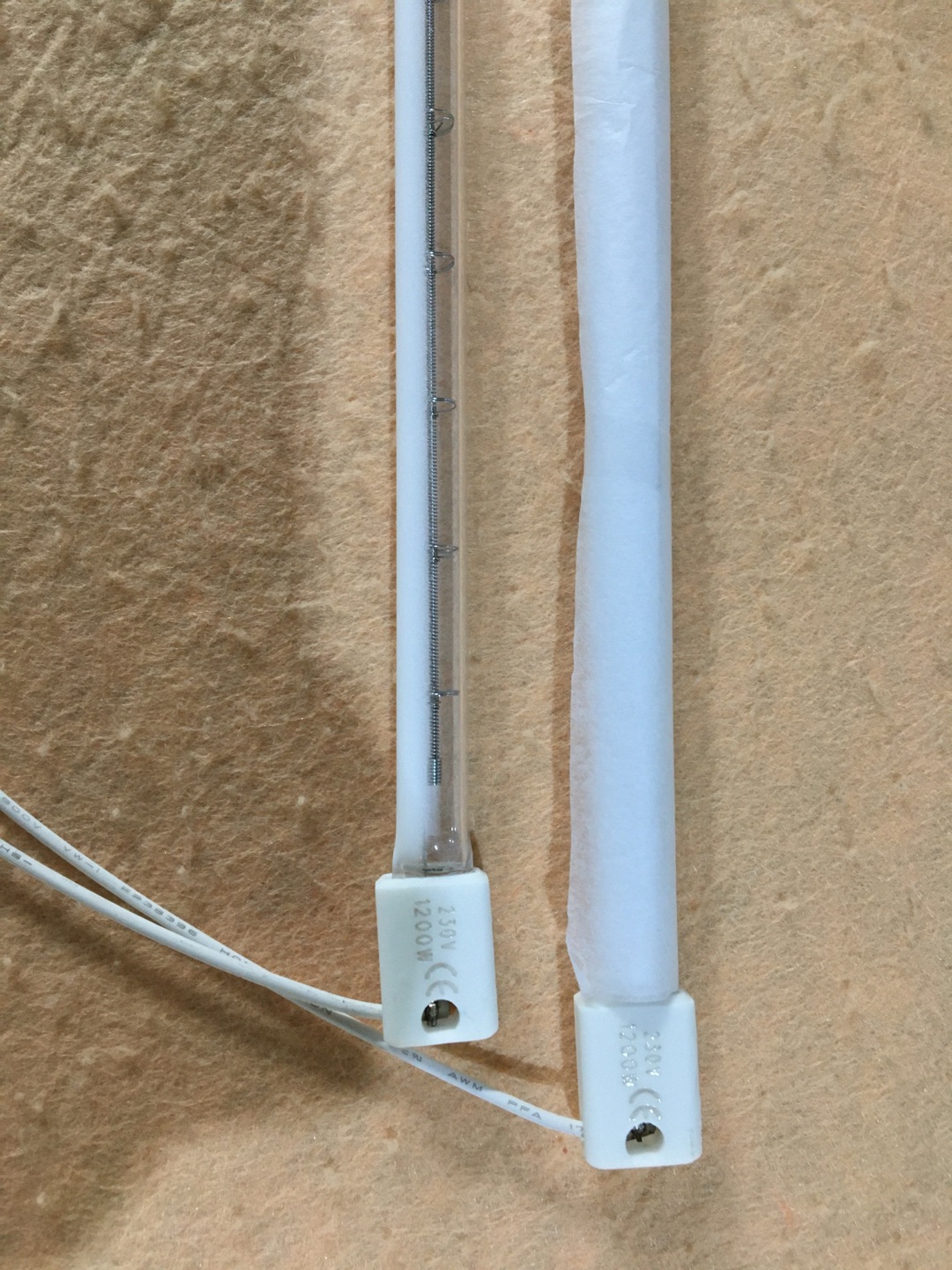 1300w shortwave infrared heating curing lamp R7S halogen heating tube 1500w