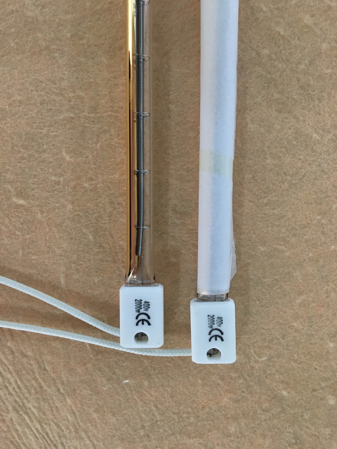 Quartz Infrared Halogen Heating Element 728mm 3000w with SK15 Ceramic